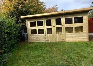 16x8 Apex Summerhouse Made from Pressure Treated Timber