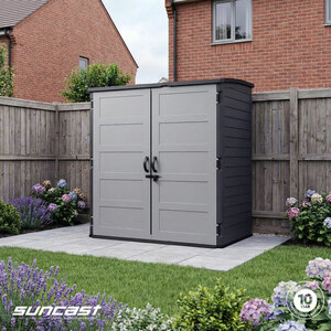 Suncast 5ft 8in X 3ft 6in Vertical Storage Shed, Grey Plastic, Clearance