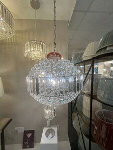 Ex-Display Laura Ashley Vienna 5lt Chandelier - Crystal & Polished Chrome