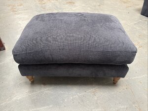 Next Hartley Relaxed Sit Navy Footstool Ex-Display