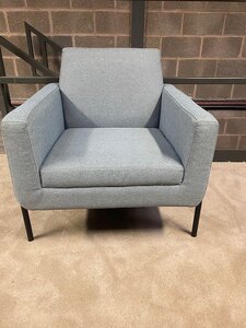 David Phillips Alfie Armchair Light Blue Office Occasional Chair Ex-Display