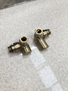 Ex-Display Brushed Brass Radiator Valves