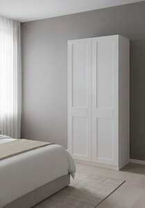 Ex-Display Wardrobe, Pure White, Soft Close - 2260mm (h) x 950mm (w) x 610mm (d)