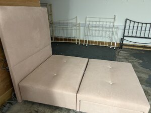 Ex-Display Double Enchanted Beds Divan Bedstead, Salmon