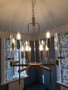 Hudson Valley 12-Light Ceiling Chandelier, Nickel Finish, Ex-Display