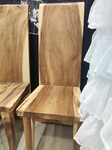 4 X New Handmade Hard Wood Mango Dining Chairs Shop Ex-Display