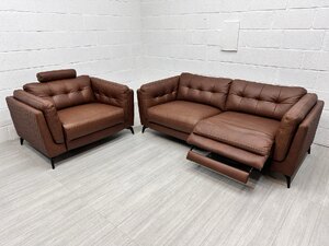 Ex-Display Sofology Muse Tan 3 Seater And Cuddle Chair