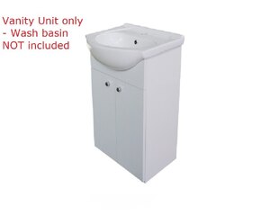Gloss White Vanity Unit for Ceramic Basin 500mm Elmley Ex-Display No Wash Basin