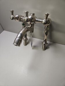 Fired Earth Bath Shower Mixer Deck Mounted Polished Nickel Ex-Display