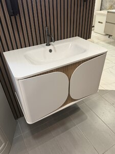 Crosswater Tambour Single Draw Vanity Unit & Basin with Tap and Mirror Ex-Display