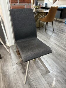 Peressini Casa Dining Chair in Dark Grey Fabric Ex-Display
