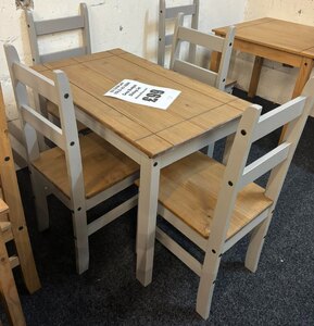 Corona Grey Wax Budget Pine Dining Set (Ex-Display)