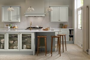 New TSK Shaker Kitchen Units L-Shape Light Grey 2500Mm Soft Close