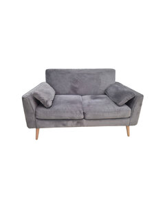Next Mila Grey Velvet 2 Seater Sofa Bed Ex-Display