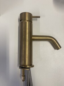 Arte Form Flow Mono Basin Mixer Tap in Brushed Brass - Ex-Display