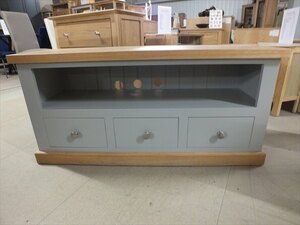 Clearance Buckingham Painted 3 Drawer Plasma Tv Unit Handmade Ex-Display