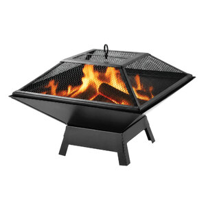 KCT Contemporary Square Fire Pit with Lid - Ex-Display Clearance