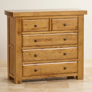 Hercules Oak Chest Drawers by Oak Furniture Land – Ex-Display