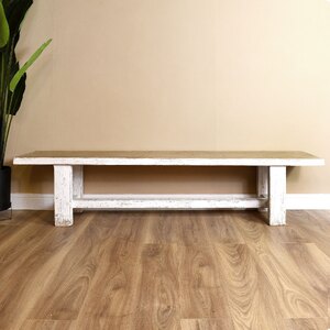 Set of 2 Farmhouse Rustic Pale Wooden 2m Dining Benches (Ex-Display)