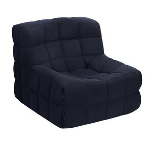 Navy Blue Micro Cord Pillow Chair Hayes - Ex-Display Boxed