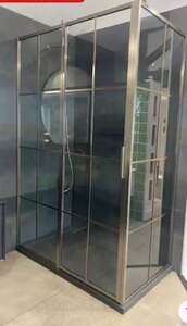 Drench Showers Enclosure Frame Lite Brushed Steel Ex-Display 1400 X 800 Mm