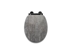 Soft Close Toilet Seat and Lid Croydex Kirkstone Flexi Fix Slate Ex-Display Boxed