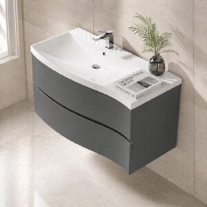 Burgbad Sinea 2.0 Basin & Vanity Unit, Mineral Cast, Thermofoil - Ex-Display