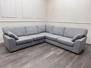 Ex-Display NEXT Stamford Grey Fabric Corner Sofa (Delivery Available)