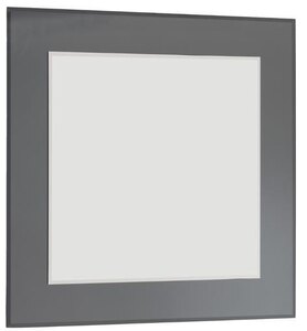 Square Smoked Glass Mirror Habitat Lay Wall Hung Grey Ex-Display Chipped