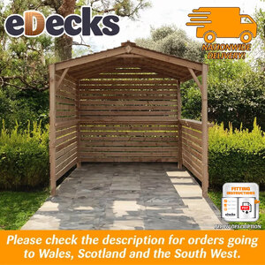 Ex-Display Privacy Atlas Hot Tub Pressure Treated Gazebo DIY Bar Kit 2.4m x 2.4m