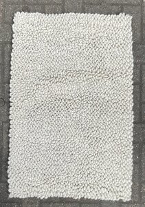 Loaf Thick Wool Looped Rug 93cm X 63cm Neutral Cream Colour Ex-Display