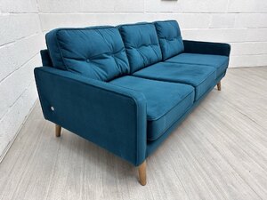 Ex-Display G-Plan Vintage Sixty Five 3 Seater Sofa in Plush Indigo Velvet