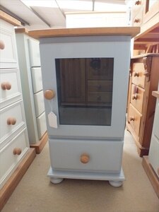 Chase Painted Hi-Fi Unit Handmade Media Storage Shelves Blue