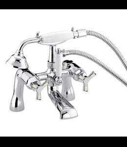 Heritage Gracechurch Mother of Pearl Bath Shower Mixer With Shrouds Ex-Display