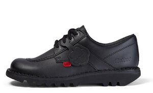 Kickers Unisex Kick Lo Leather Black - UK 5 / EU 38 - Ex-Display