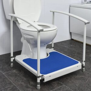 Childrens Toilet Platform with Handrails Height Adjustable NRS Ex-Display