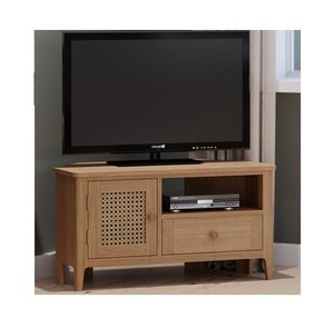 Clearance Cotswold Oak Corner TV Unit with One Door and One Drawer