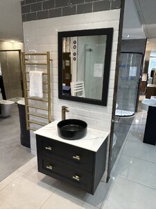 Utopia Roseberry Vanity Unit and Colour Matching Mirror Including Basin and Tap Ex-Display