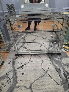 Merano 3-Drawer Mirrored Crystal Chest, Ex-Display