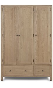 Habitat Finchley 3 Door Wardrobe - Oak, Ex-Display, Ready Assembled