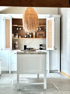 Ex-Display Kitchen Pantry Set-Up and Island with Solid Marble Surfaces and Bora Hob