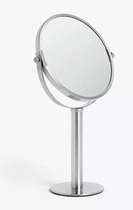 John Lewis Curve Pedestal Round Table Mirror / Make Up Mirror on Stand - Ex-Display