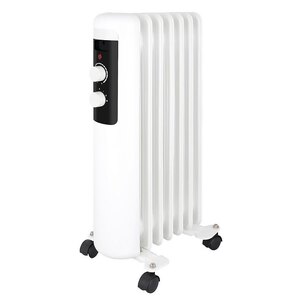 Homebase 7 Fin Oil Filled Radiator 1500w White NSF-15V-7 Ex-Display Boxed