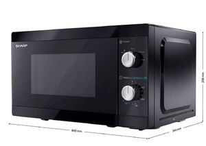 Sharp YC-MS01U-B Black 20 Litre 800W Microwave Ex-Display