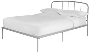 Double Bed Frame Metal Silver Argos Home Freja Ex-Display Boxed