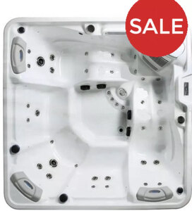 Ex-Display 13amp Hot Tub Plug & Play 5 Person USA Balboa White Large Pluto