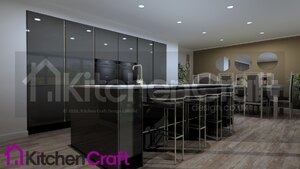 Hacker German Handleless Kitchen, Top Brilliant Graphite Finish (Not Ex-Display)