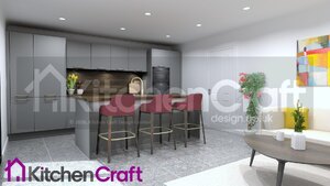 Hacker Scala Kitchen in Greige by German Kitchen - Brand New Not Ex-Display