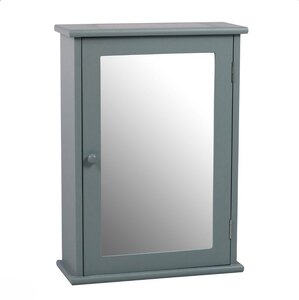 Grey Classic Mirrored Single Door Bathroom Cabinet - Ex-Display, Boxed, Damage