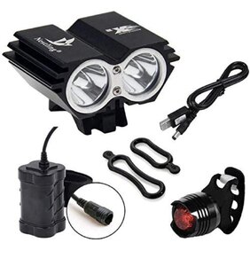Nestling 5000Lm Bike Front & Rear Bicycle Light, USB Rechargeable - Ex-Display